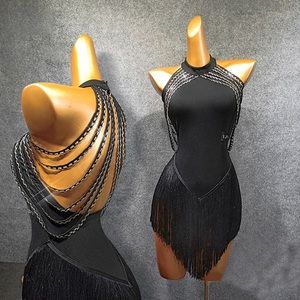 One Black Latin ballroom dress never worn. Size small